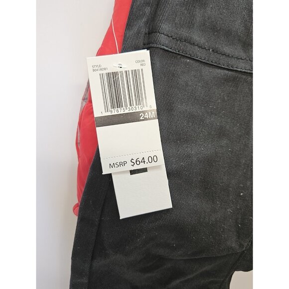 DKNY  Size 24M Set Of 3, Red Vest/ Black Pants/ Red Plaid Button Up Long Sleeve - Picture 10 of 16